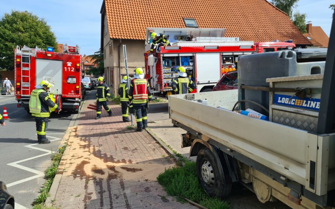 Hilfeleistung – auslaufende Flüssigkeit